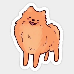 Funny pomeranian illustration Sticker